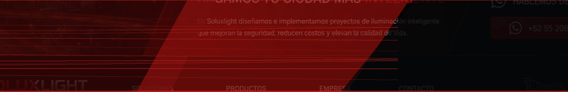 Vialidad iluminada con acentos rojos
